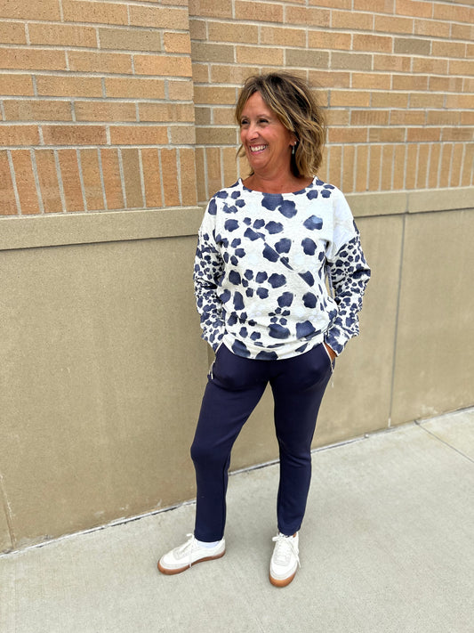 Tribal Crew Neck Top Sandstone