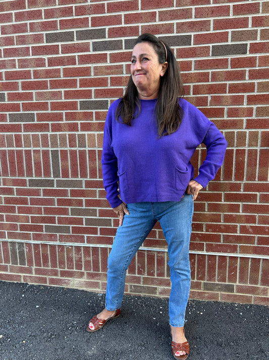 Purple Pullover with Pockets