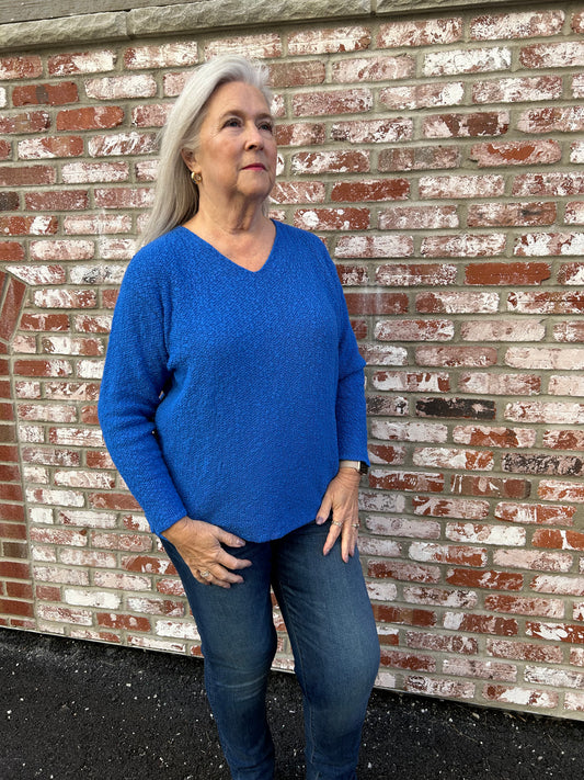 V Neck One Size Cotton Sweater