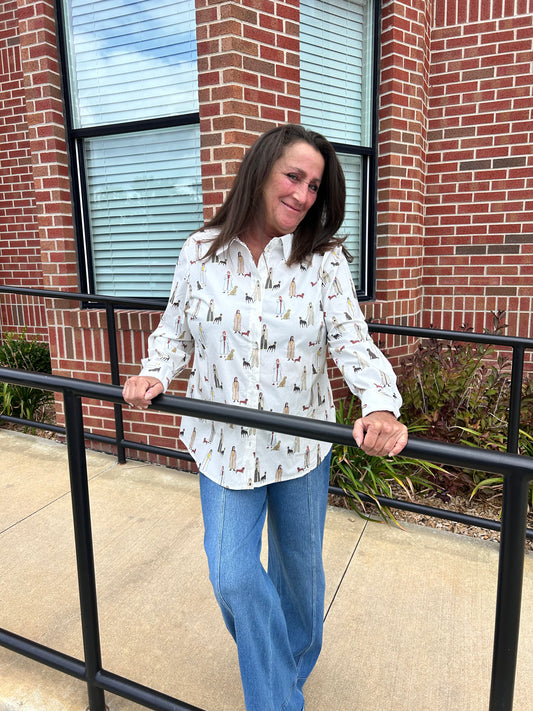 Renuar Walk Your Dog Blouse