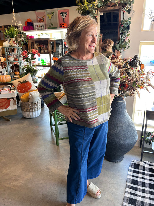 Habitat Mixed Pattern Pullover