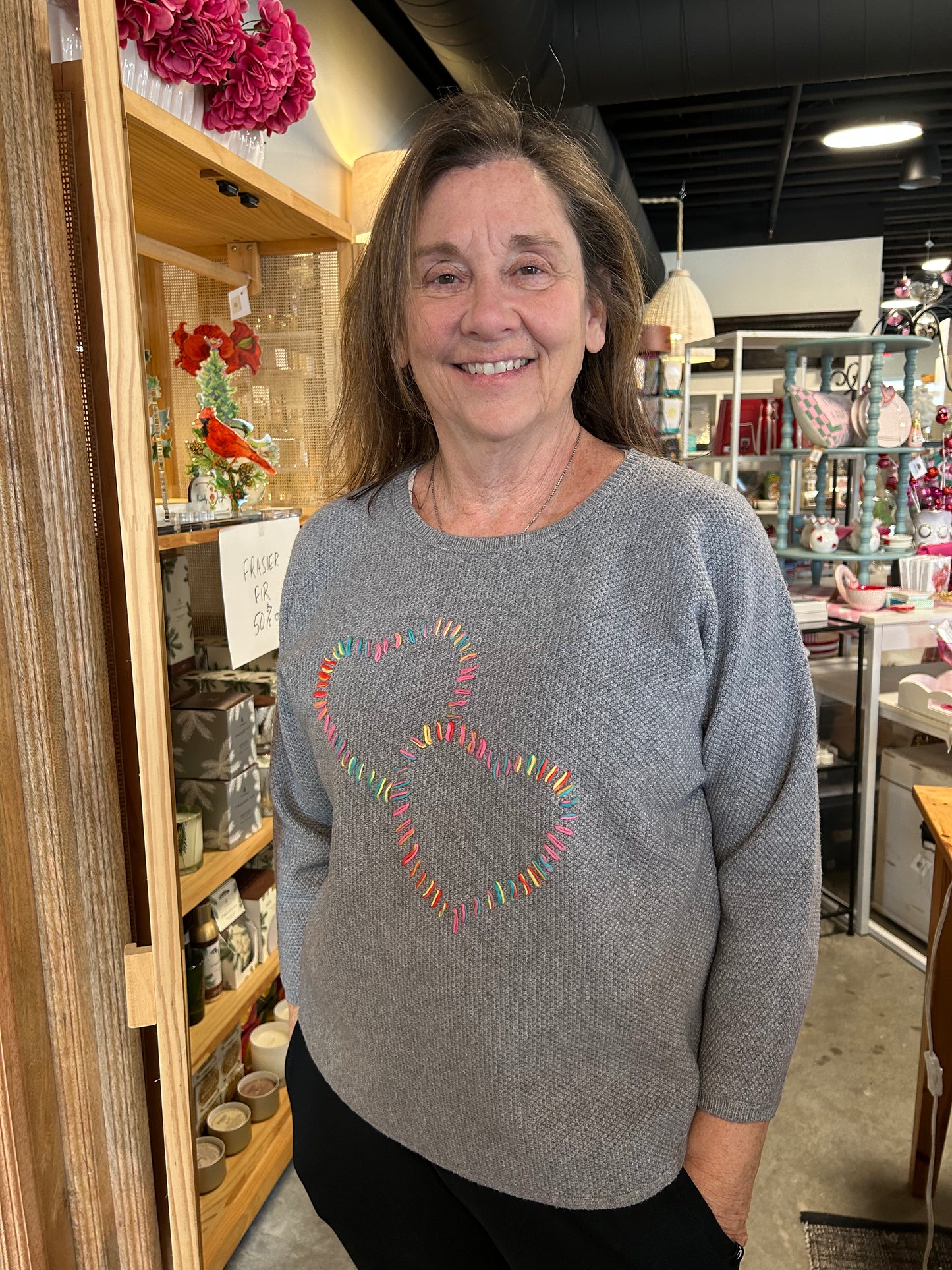 Embroidered Heart Sweater