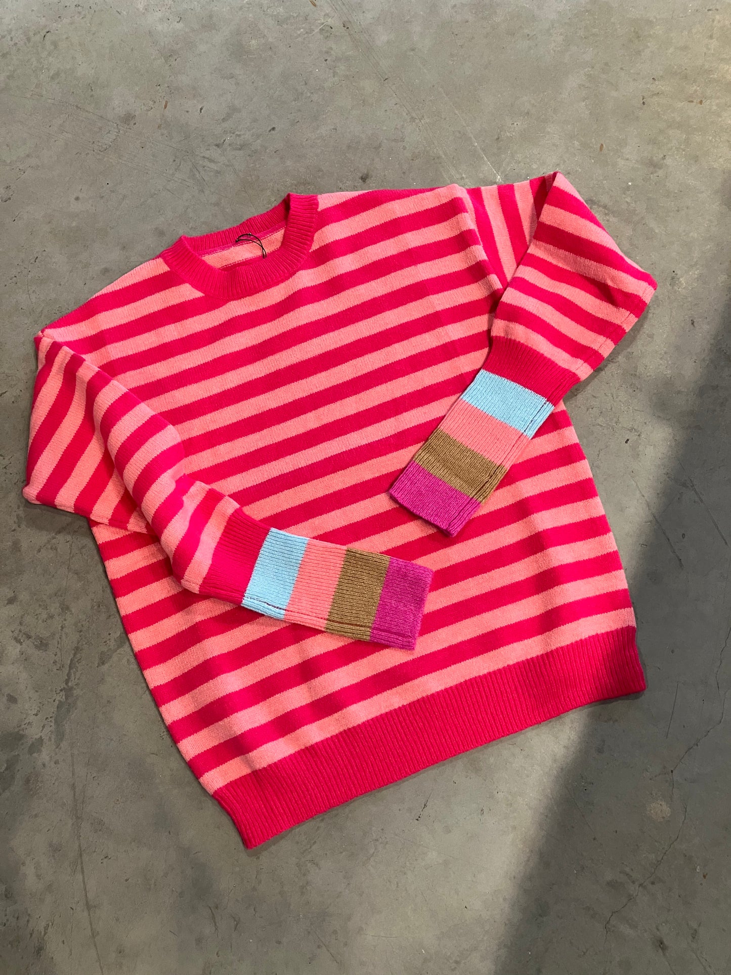 Pink Stripe Sweater