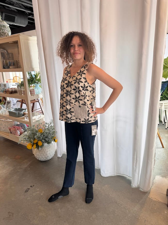 Habitat Crinkle Crepe Floral Pleat Tank