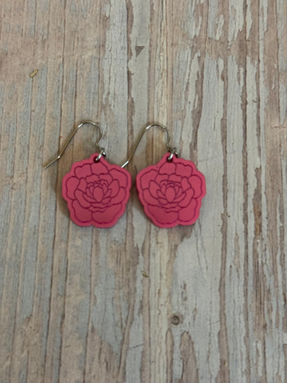 Locally Made Peony Earrings
