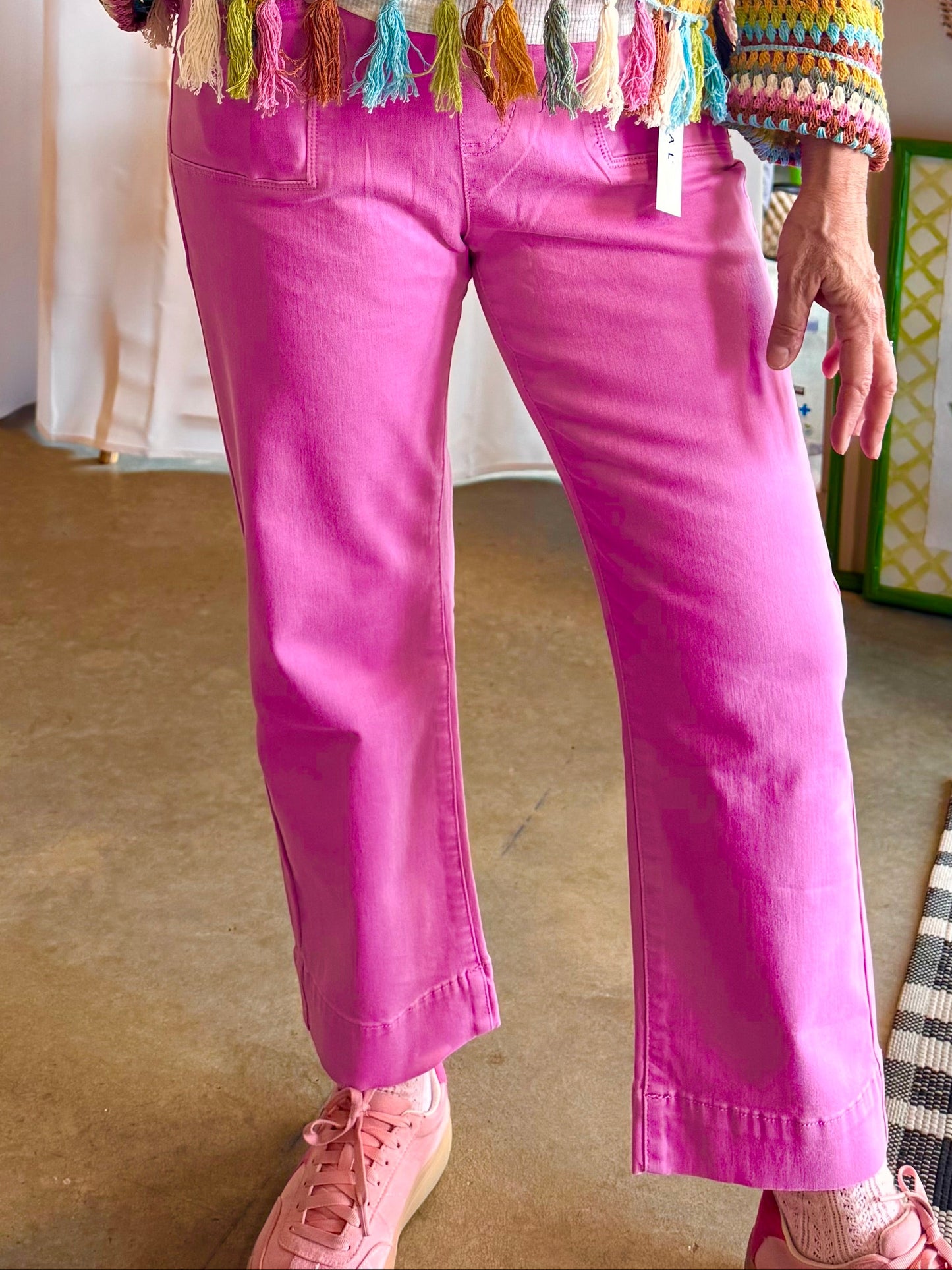 Tribal Pull On Flare Capri
