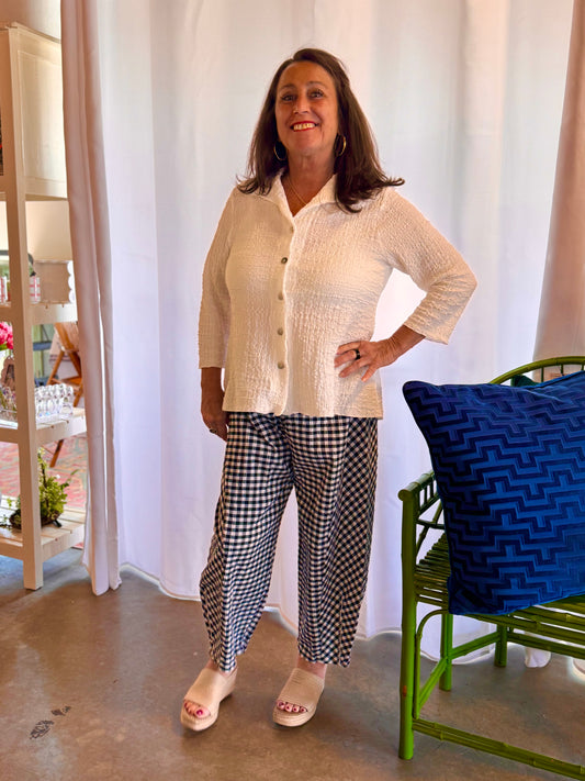 Fenini White Seersucker Shirt