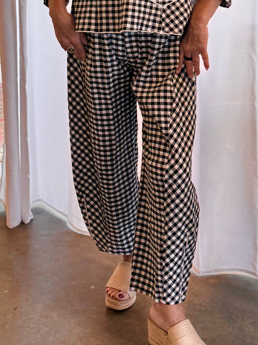 Fenini Black White Check Pant