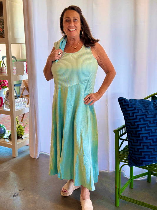 Fenini Seafoam Tie Dress