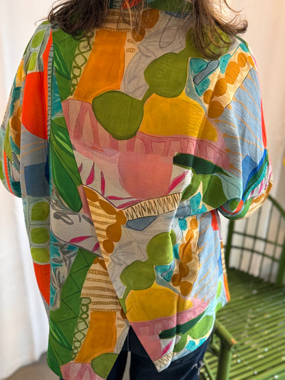 Shana Printed Layer Back Shirt