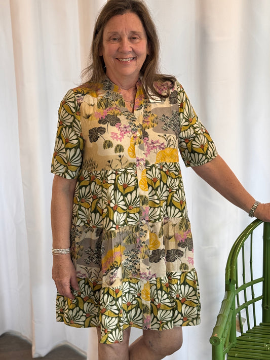 Shana Printed Layer Dress