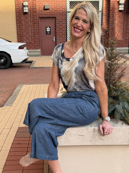 Fenini Denim Wide Leg Crop