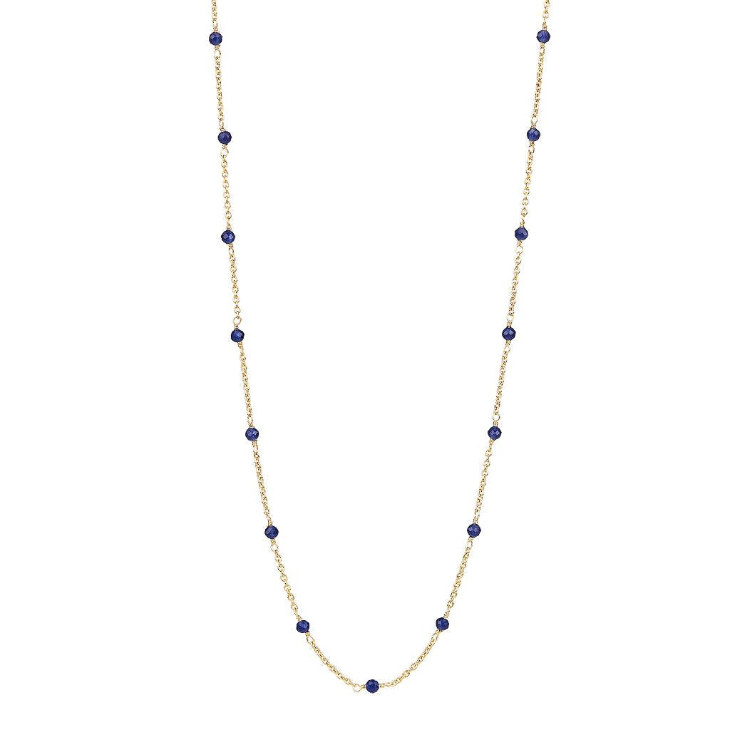 EBass Sapphire Small Beaded Necklace