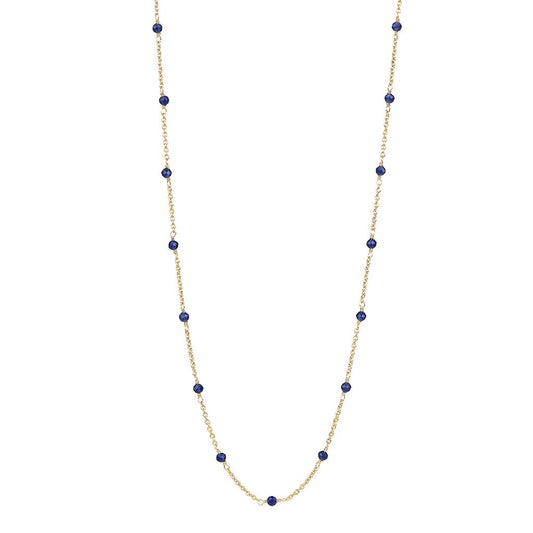 EBass Sapphire Small Beaded Necklace