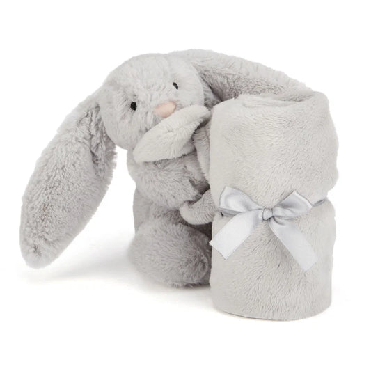 Jellycat bashful silver bunny soother