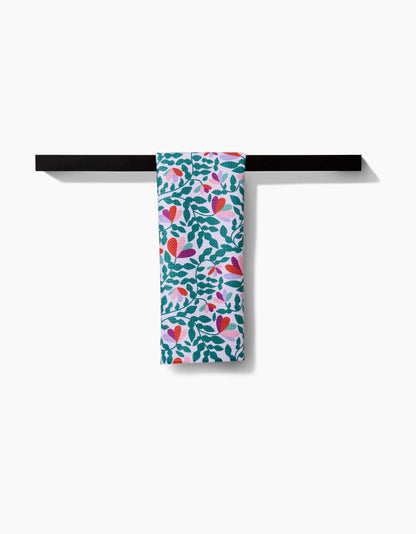 Spring Wavy Leaves Tea Towel