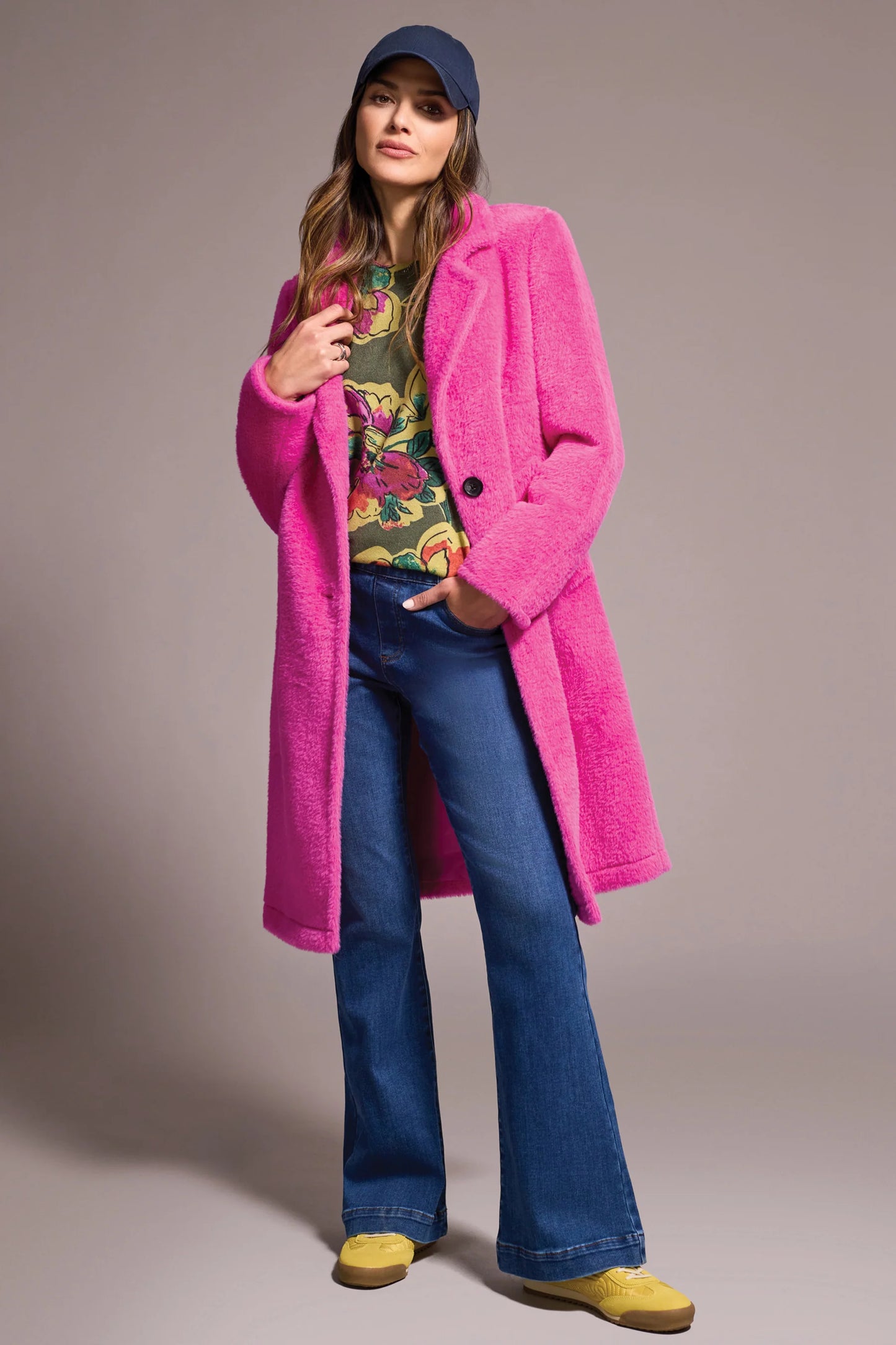 Tribal Long Lined Pink Coat