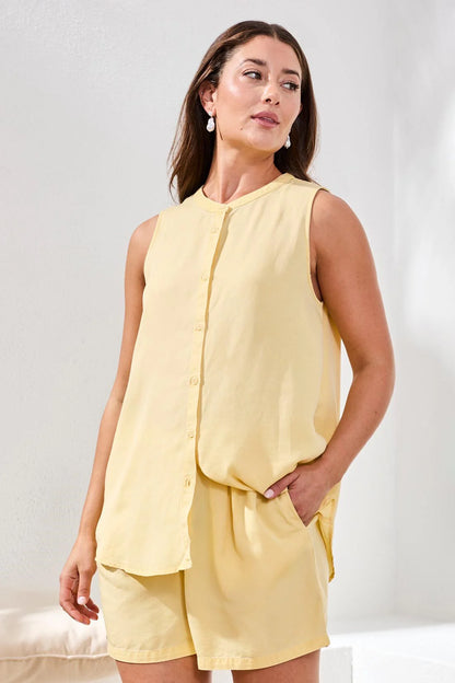 Tribal Flowy Sleeveless Blouse