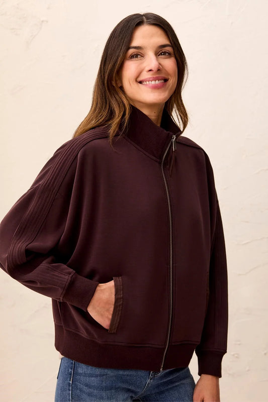 Tribal Knit Bomber SaddleBrown