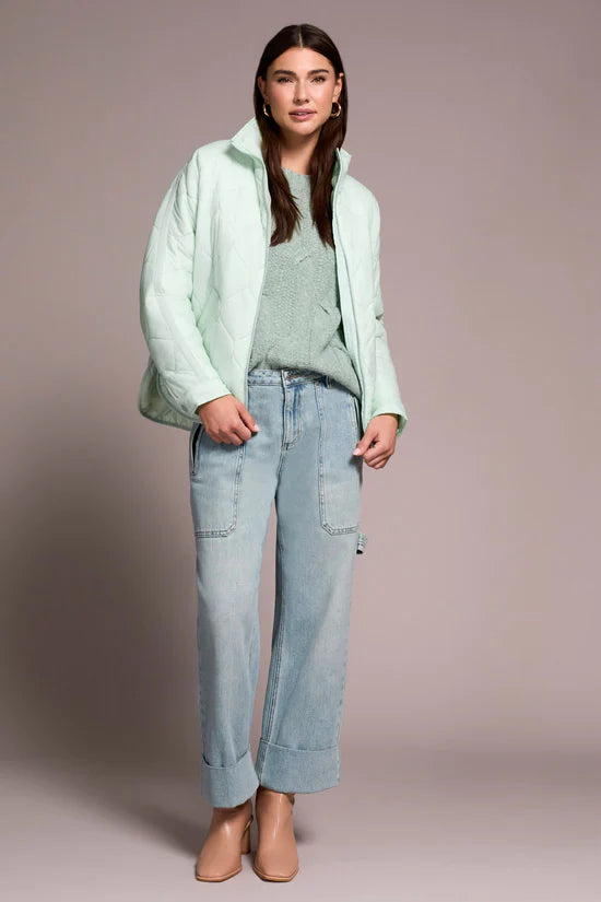 Tribal Quilted Jacket Aqua Foam