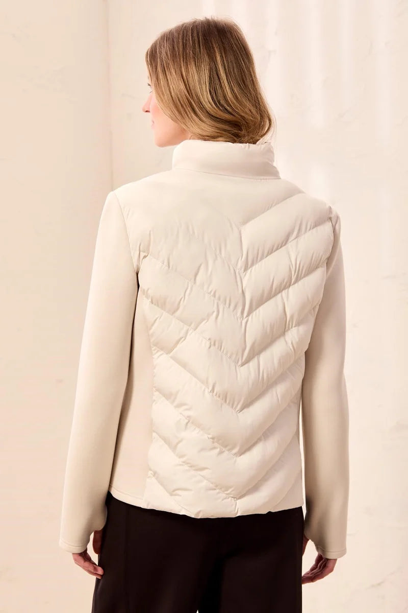 Tribal Zip Front Puffer with Removable Hood